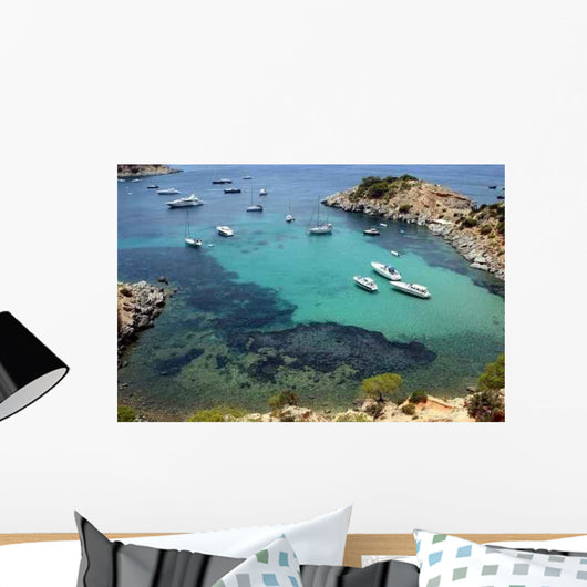Overview Beach Ibiza Spain Wall Decal