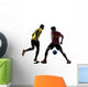 Two Men Soccer Player Wall Decal