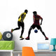 Two Men Soccer Player Wall Decal