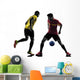 Two Men Soccer Player Wall Decal