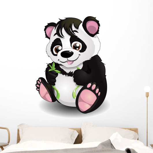 Panda and Bamboo Wall Decal