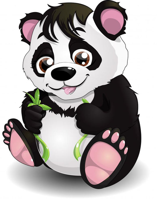 Panda and Bamboo Wall Decal