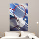 Shuttlecock Badminton Racket Wall Decal