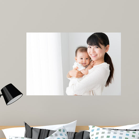 Asian Baby and Mother Wall Decal