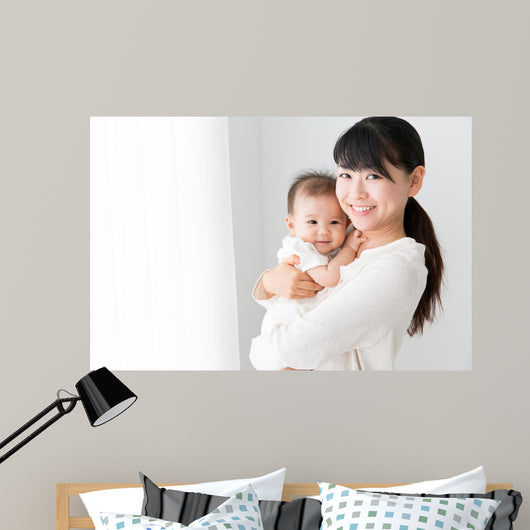 Asian Baby and Mother Wall Decal