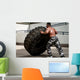 Muscular Man Participating Cross Wall Decal