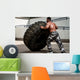 Muscular Man Participating Cross Wall Decal