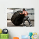 Muscular Man Participating Cross Wall Decal