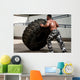 Muscular Man Participating Cross Wall Decal