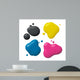 Splattered Cmyk Ink Wall Stickers Wall Decal