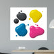 Splattered Cmyk Ink Wall Stickers Wall Decal