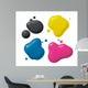 Splattered Cmyk Ink Wall Stickers Wall Decal