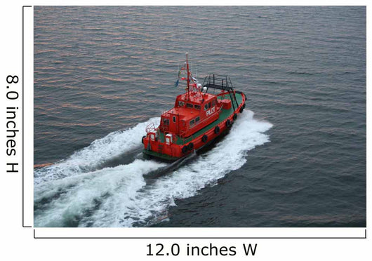 Red Pilot Boat Wall Decal