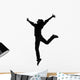 Silhouette Male Dancer White Wall Decal