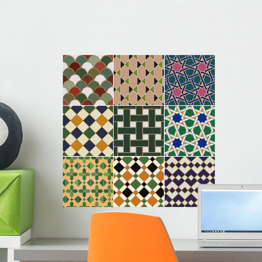 Seamless Islamic Geometric Pattern Wall Decal Design 1