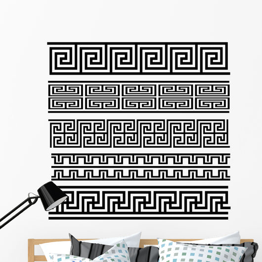Seamless Meander Patterns Wall Decal