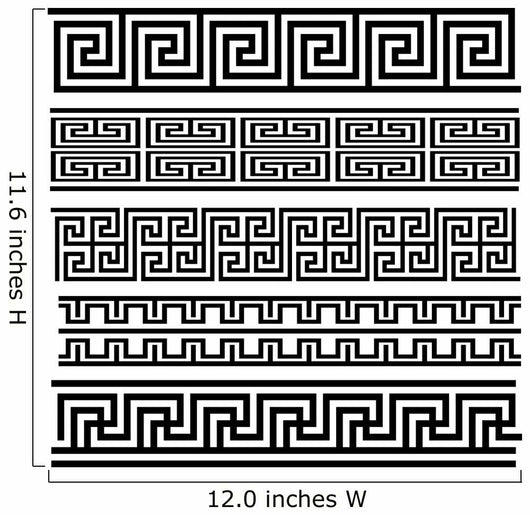 Seamless Meander Patterns Wall Decal
