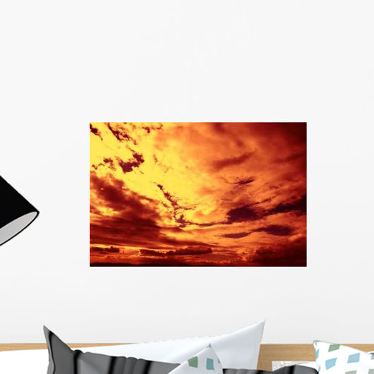 Fiery Sunset Wall Decal