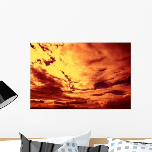 Fiery Sunset Wall Decal