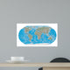 World Map Physical Boundaries Wall Decal