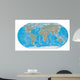 World Map Physical Boundaries Wall Decal