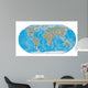 World Map Physical Boundaries Wall Decal