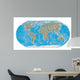 World Map Physical Boundaries Wall Decal