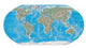 World Map Physical Boundaries Wall Decal