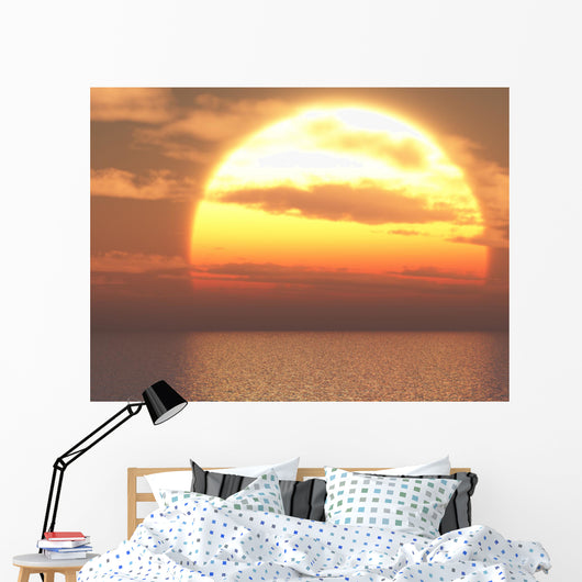 Sun over Sea Wall Decal