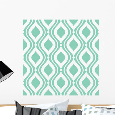 Abstract Seamless Pattern Wall Decal Design 11 shown on a wall