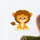 Baby Lion Cartoon Sitting Wall Decal