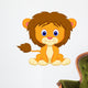 Baby Lion Cartoon Sitting Wall Decal