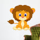 Baby Lion Cartoon Sitting Wall Decal