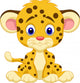 Baby Leopard Cartoon Wall Decal