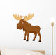 Cute Moose Cartoon Wall Decal