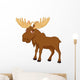 Cute Moose Cartoon Wall Decal