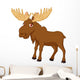 Cute Moose Cartoon Wall Decal
