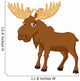 Cute Moose Cartoon Wall Decal