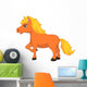 Cute Pony Horse Cartoon Wall Decal