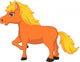 Cute Pony Horse Cartoon Wall Decal