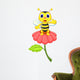 Cute Little Bee Red Wall Decal