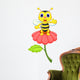 Cute Little Bee Red Wall Decal
