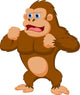 Gorilla Cartoon Wall Decal