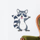 Cute Raccoon Waving Hand Wall Decal