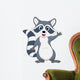 Cute Raccoon Waving Hand Wall Decal