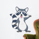 Cute Raccoon Waving Hand Wall Decal