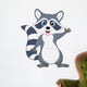 Cute Raccoon Waving Hand Wall Decal