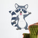 Cute Raccoon Waving Hand Wall Decal