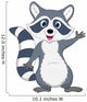Cute Raccoon Waving Hand Wall Decal