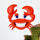 Cute Crab Cartoon Wall Decal